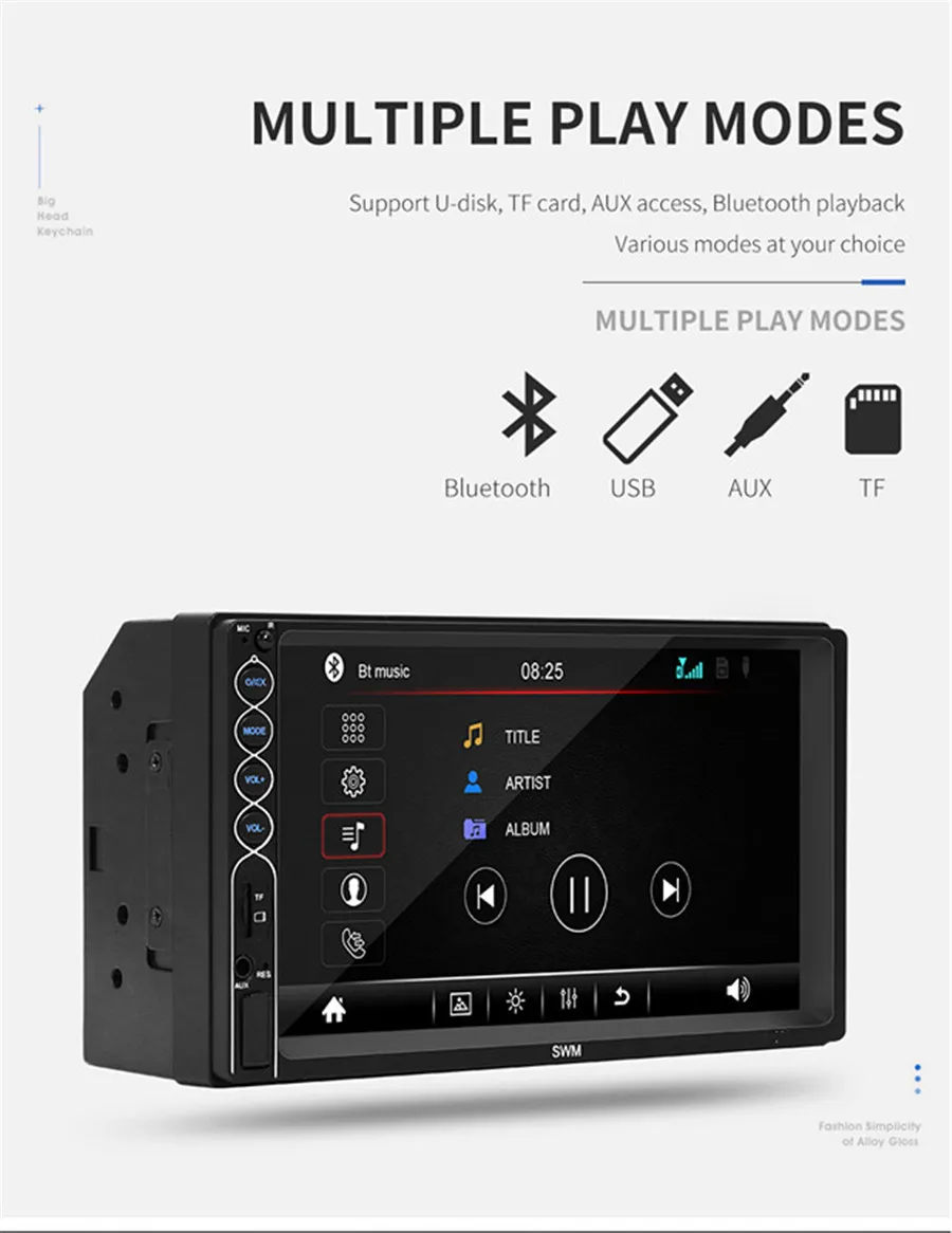 " HD 2DIN автомобильный MP5 мультимедийный плеер сенсорный экран Авто Стерео Bluetooth USB TF fm-плеер поддержка для подключения Apple XR
