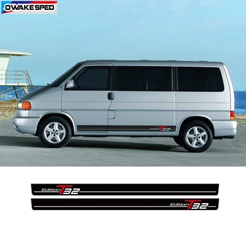 

For VW Transporter Camper T5 T6 T4 Car Door Side Skirt Decals Stickers T32 Edition Sport Stripes
