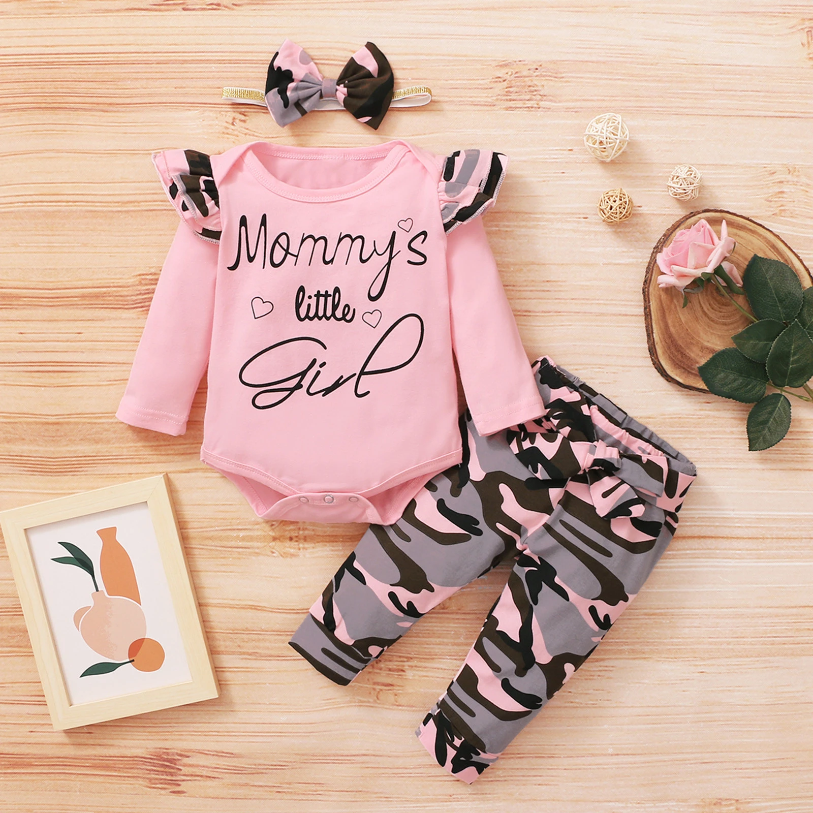 Conjunto De Ropa Para Bebés Y Niñas Con Letras Y Estampado D Conjunto De Ropa Para Bebés Y Niñas Con Letras Y Estampado D