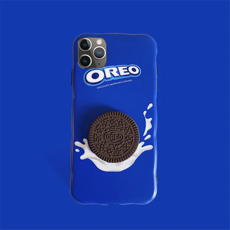 

New 3D Oreo Milk chocolate biscuit soft silicon cover cases for iphone 6 6S 11 Pro 7 plus 8 8plus X XS XR MAX phone coque capa