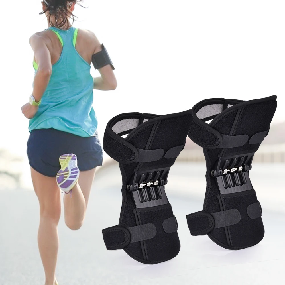 Joint Support Knee Pads Breathable Non-Slip Power Lift Knee Booster Powerful Rebound Spring Force W