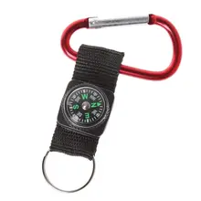 Outdoor Sport Keychain Compass Camping Climbing Hiking Carabiner Keyring Tool