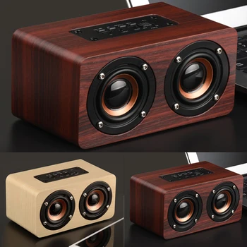 

Wireless Bluetooth Mini Wooden Speaker Portable HiFi Stereo TF Card Home Brand New And High Quality