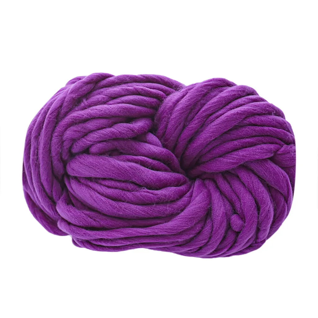 Purple Плотная хлопковая пряжа, шерсть, для детей, шарф, свитер, шапки, ручная вязка, детская линия, теплая плотная вязаная крючком пряжа, lanas para tejer - Цвет: Purple