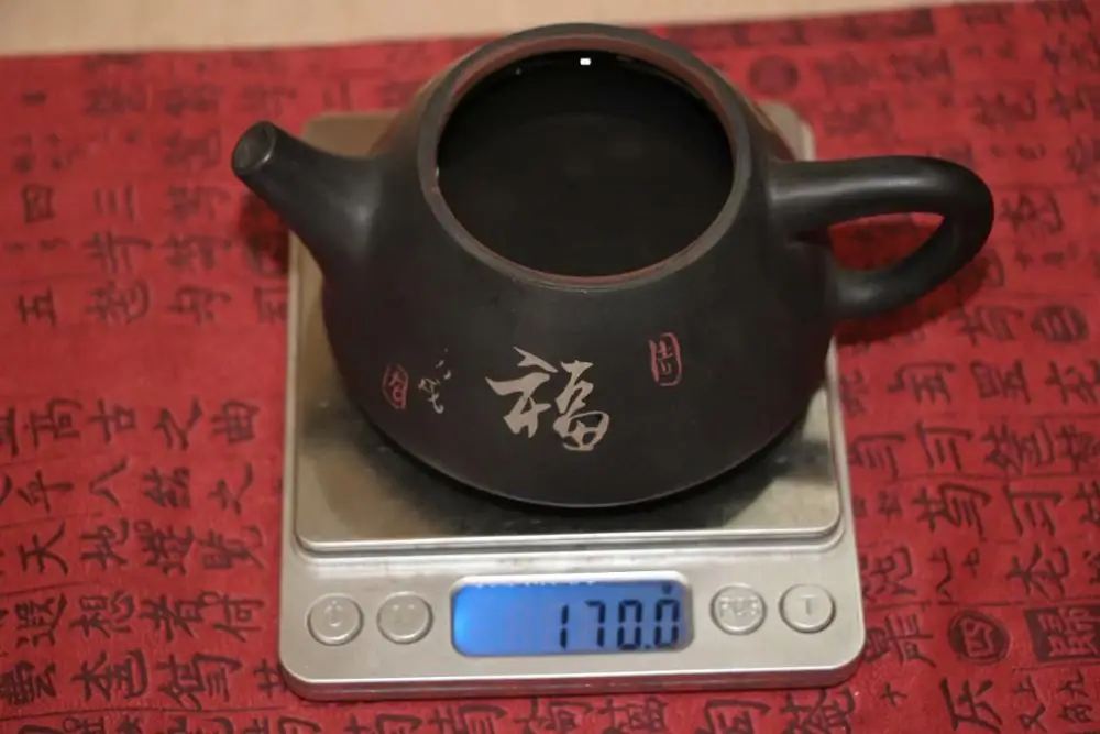 Jian shui ceramic tea pot for puer and black tea Shi Piao Hu- Fu "Каменная тыква- Счастье" около 170ml