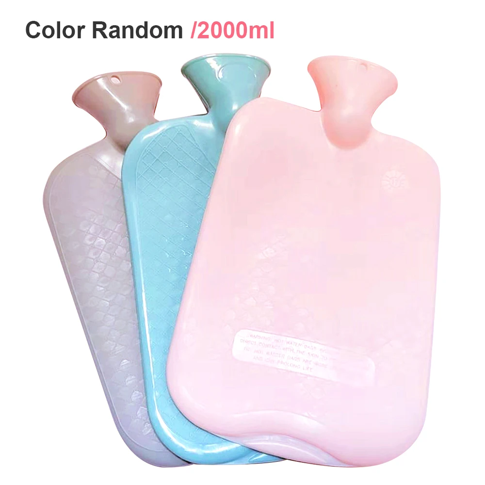 2000ml thickened Милые Мультяшные 2000 мл толстые горячие портативные бутылки для воды, резиновые зимние теплые бутылки для воды, грелка для рук для девочек, карманный мешок для горячей воды - Цвет: 2000ml thickened