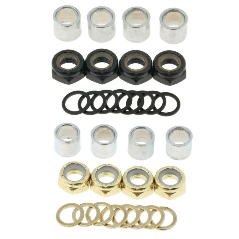 

Skateboard Bearing Spacers Washers Nuts Speed Kit Longboard Repair Rebuild