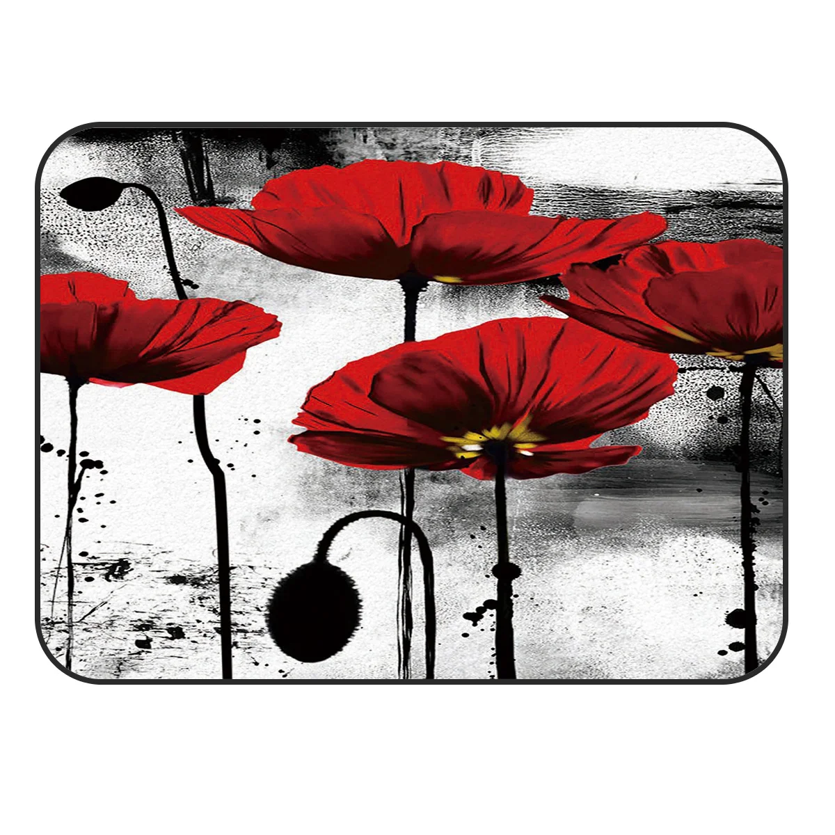 CHARMHOME Мягкий Коврик Противоскользящий коврик с чернилами Поппи ковер для гостиной коврик для домашнего декора