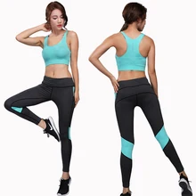 Женские комплекты для йоги, Быстросохнущий Спортивный костюм, спортивный костюм для бега, женский бюстгальтер для фитнеса, эластичные леггинсы для тренировок, одежда для спортзала, комплект из 2 предметов