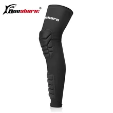 1 個ハニカムロングスポーツ膝パッドバスケットボール脚スリーブサイクリングレッグウォーマー耐衝撃性ランニングジムレギンスサッカーすねガード(China)