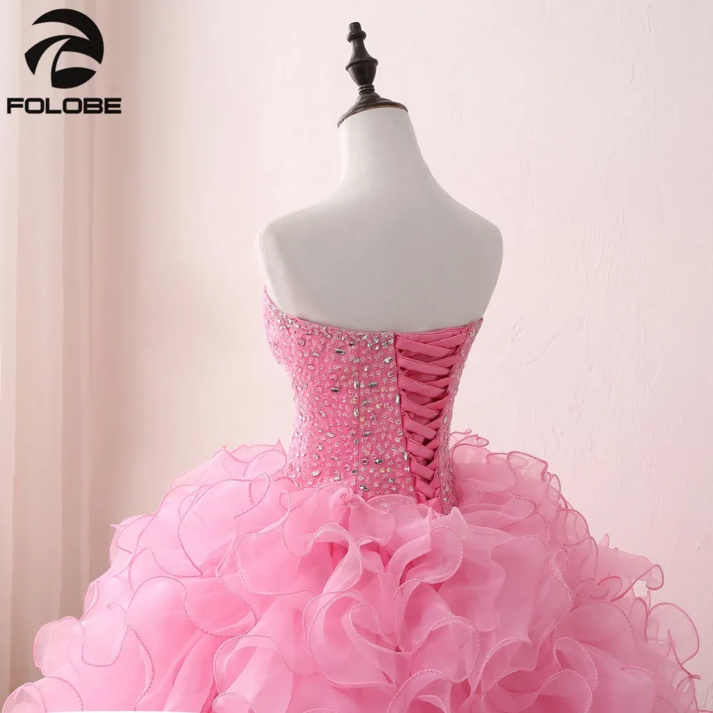 Милое платье из органзы без бретелек с оборками Vestidos de 15 anos, Кристальное вечернее платье с бисером, пышные платья с курткой, платья для выпускного вечера