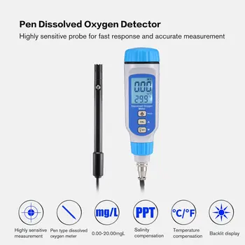 

Digital Pen Dissolved Oxygen Detector Portable Aquatic Fishpond Aquaculture Dissolved Oxygen Meter Analyzer Water Quality Tester