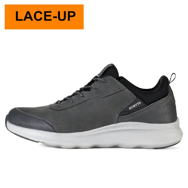 HUMTTO New Leather Mens Shoes Fashion Sneakers for Men Waterproof Winter Luxury Designer Brand Non-slip Black Man Casual Shoes Gray 310477A