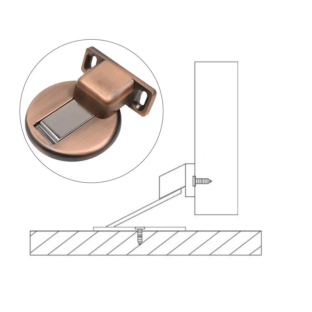 Door Stopper Invisible Anti-collision Door Wedge Stainless Steel Durable Non-scratching Door Stopper for Home Office