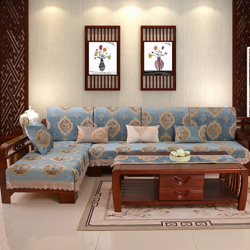 

Chinese Sofa Cushion Cover Non-slip Couch Cover Four Seasons Universal Sofas Towel Slip Covers For Living Room 3-seater L Shaped