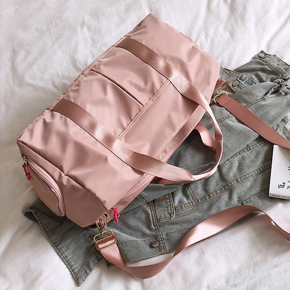 Fashion Large Capacity Shoulder Bags Tote For Women Shoes Tas Travel Bags Waterproof Nylon Bags Dry Wet Women's Handbags