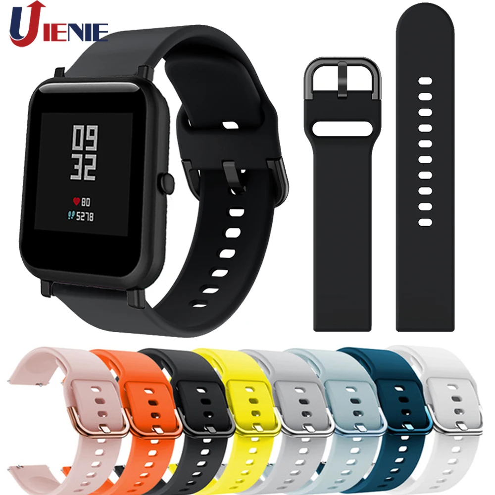 Силиконовый ремешок для наручных часов Xiaomi Huami Amazfit Bip Lite Youth/GTR 42 мм 20 браслет Galaxy