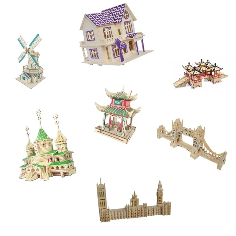Моделирование Лондонский мост пять павильонов строительные игрушки Модель 3d