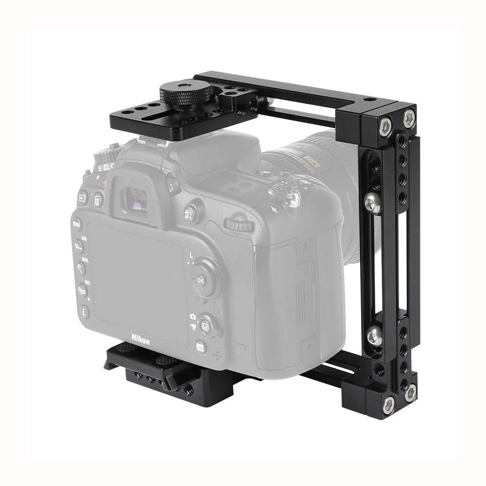Kayulin самостоятельной конфигурации Половина Клетка комплект с QR Manfrotto пластина для Nkon D3200/D3300/D5200/D5500/D7000/D7100 и т. Д