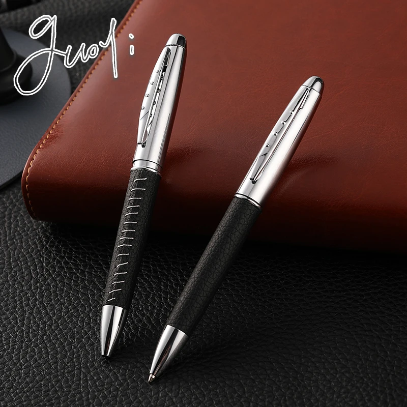 Guoyi A019 creative leather G2 424 metal ballpoint pen luxury office