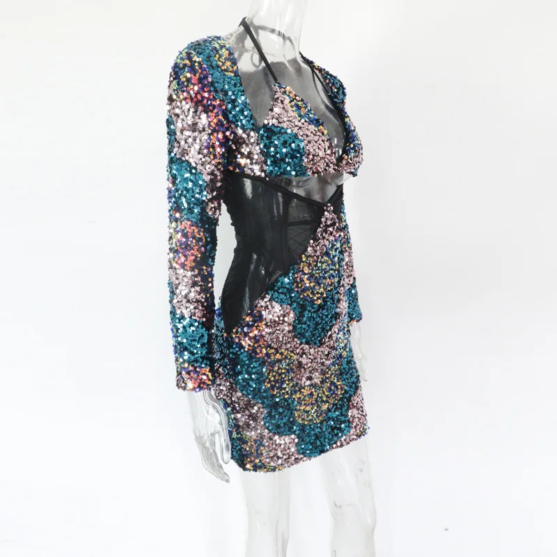 Beyprern Beautiful Glam Bodycon Sequins Short