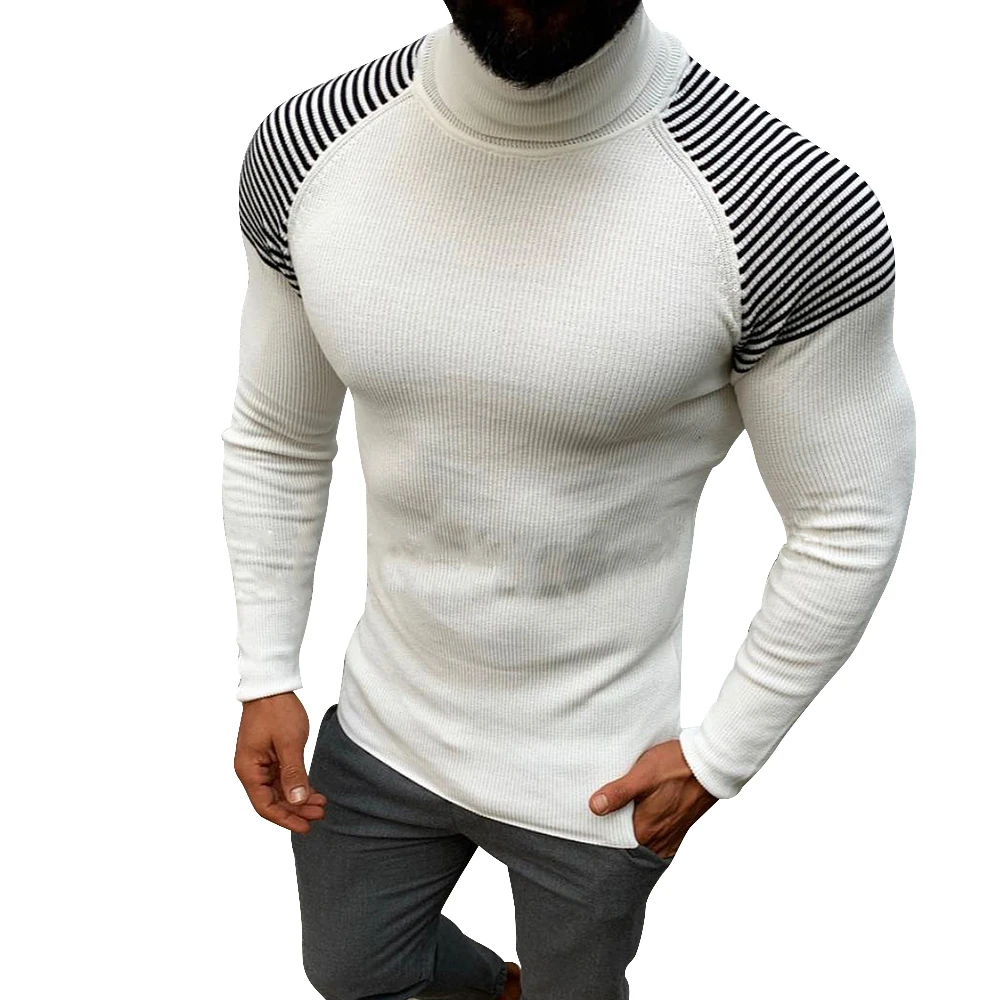 

Turtleneck Sweater Spring Autumn Men's Sweater 2020 New Arrival Men's Solid Color Casual Men Slim Fit Brand Knitted Pullovers