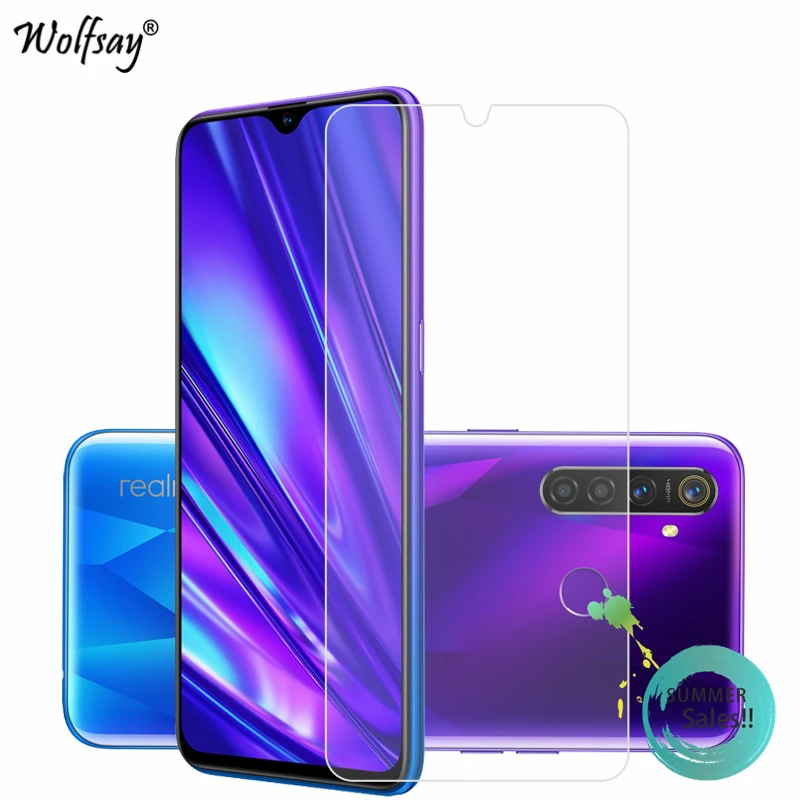 

2 шт. Защитное стекло для экрана Realme Q закаленное стекло для OPPO Realme Q стеклянная пленка для телефона для OPPO Realme Q защитная пленка