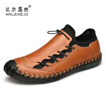 

2019 High Quality Walking Shoes Men Sneakers Lightweight Men Shoes Genuine Leather Outdoor Breathable Sapatilhas Homem size 48 7