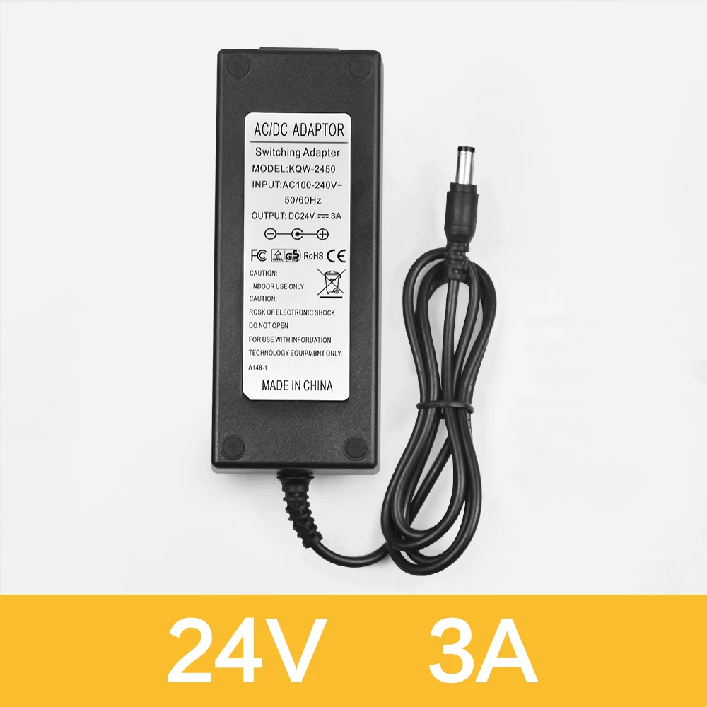 24V 3A ЕС США 1A 3A адаптер питания ac 110v 220v к dc 12v 5v 24v Светодиодный драйвер питания зарядное устройство для светодиодной ленты осветительный трансформатор - Цвет: 24V 3A