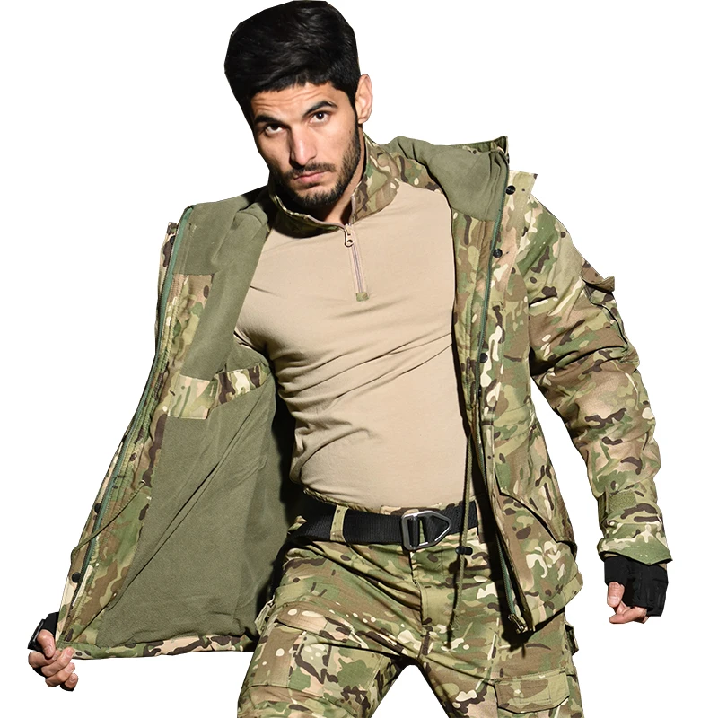 Assult Combat Uniform Shirts Army Field Jacket Work Pants Safari Men's Hooded Coat Windbreaker Tactical Jackets Hunting Clothes