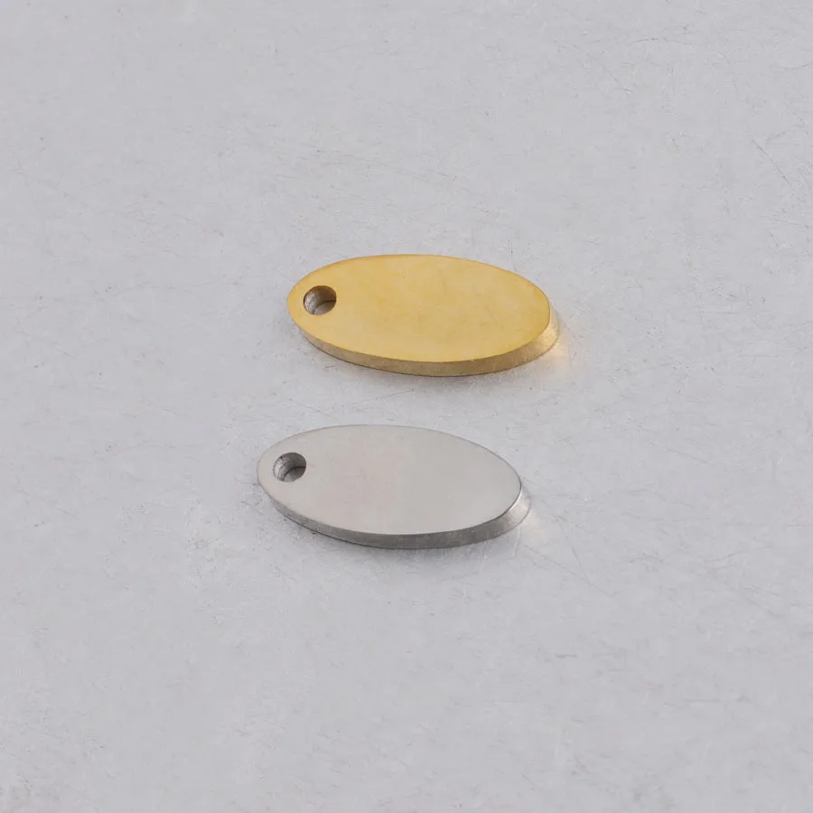 

50 шт., очаровательное колье из нержавеющей стали, 5 х12 мм