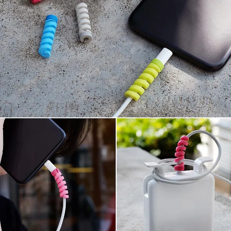 4 шт. намотки кабеля Битер протектор Защитная крышка USB зарядное устройство Держатель для кабеля шнур аксессуары NC99