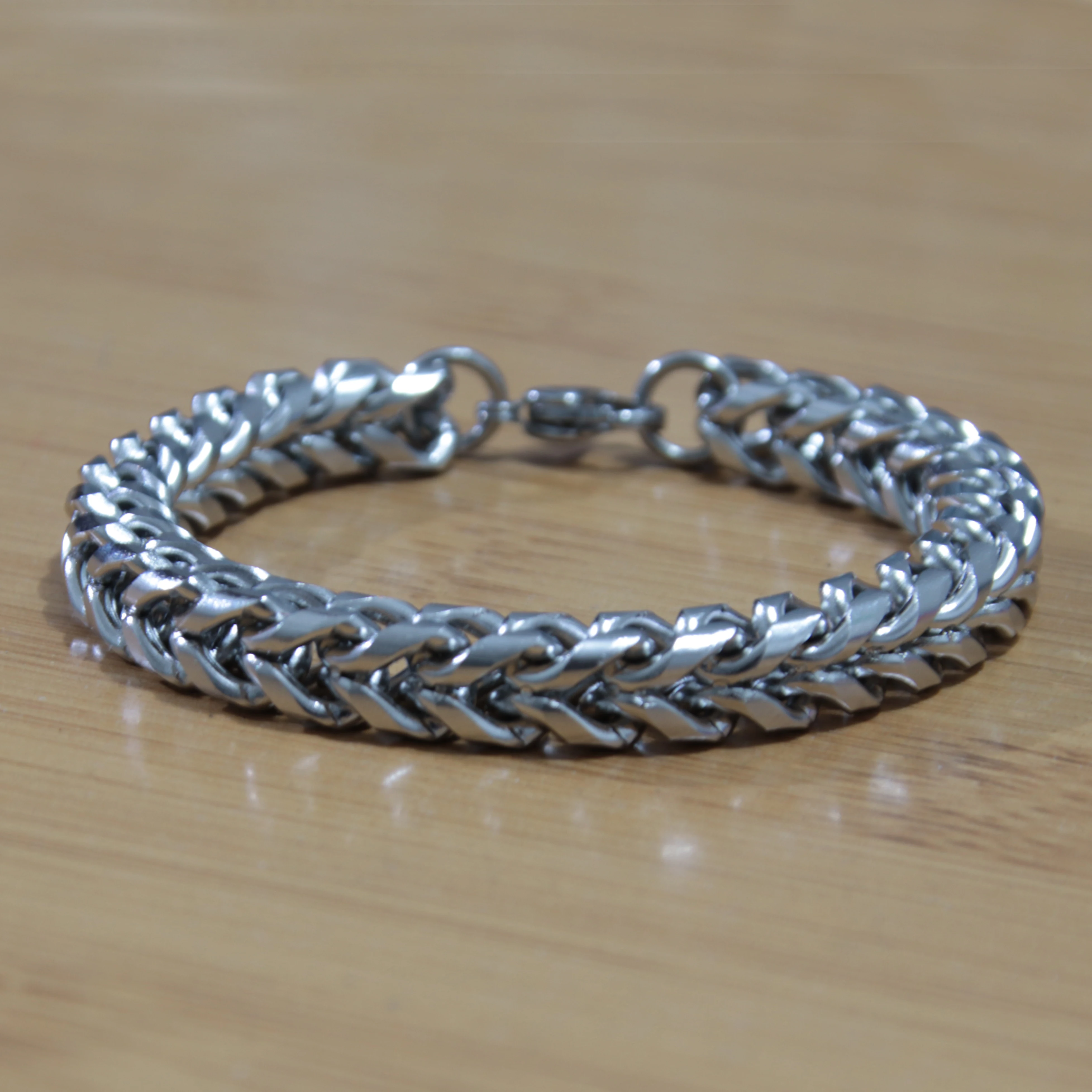 Модный квадратный браслет из нержавеющей стали, очаровательный мужской браслет в стиле хип-хоп, рок, персонализированная цепочка, браслет, ювелирное изделие для мужчин