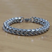 Модный квадратный браслет из нержавеющей стали, очаровательный мужской браслет в стиле хип-хоп, рок, персонализированная цепочка, браслет, ювелирное изделие для мужчин