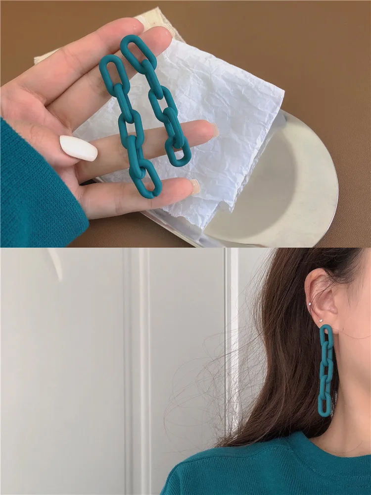 WYBU Super Beautiful Lake Blue Earrings Ins Popular Earrings for Women 2021 New Design Ear Drop Jewelry
