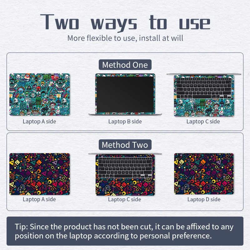 DIY Laptop Stickers Vinyl Film For Macbook /Lenovo/ASUS 11.6"13.3"14"15.6"17.3"
