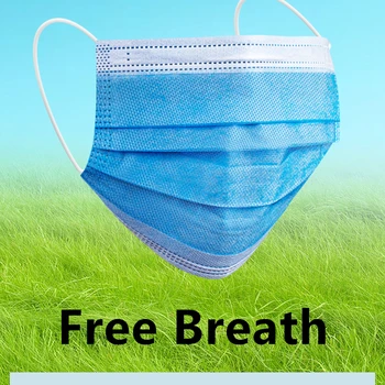 

50Pcs/100pcs Mask Disposable Nonwove 3 Layer Ply Filter Mask mouth Face mask filter safe Breathable dustproof Protective masks