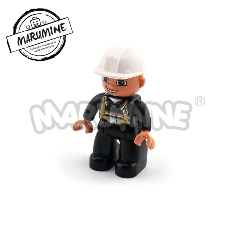 MARUMINE Duplo блочные фигурки 13 видов карьера аксессуары большие кирпичи части Дети Развивающие игрушки DIY для игр - Цвет: 1 pcs