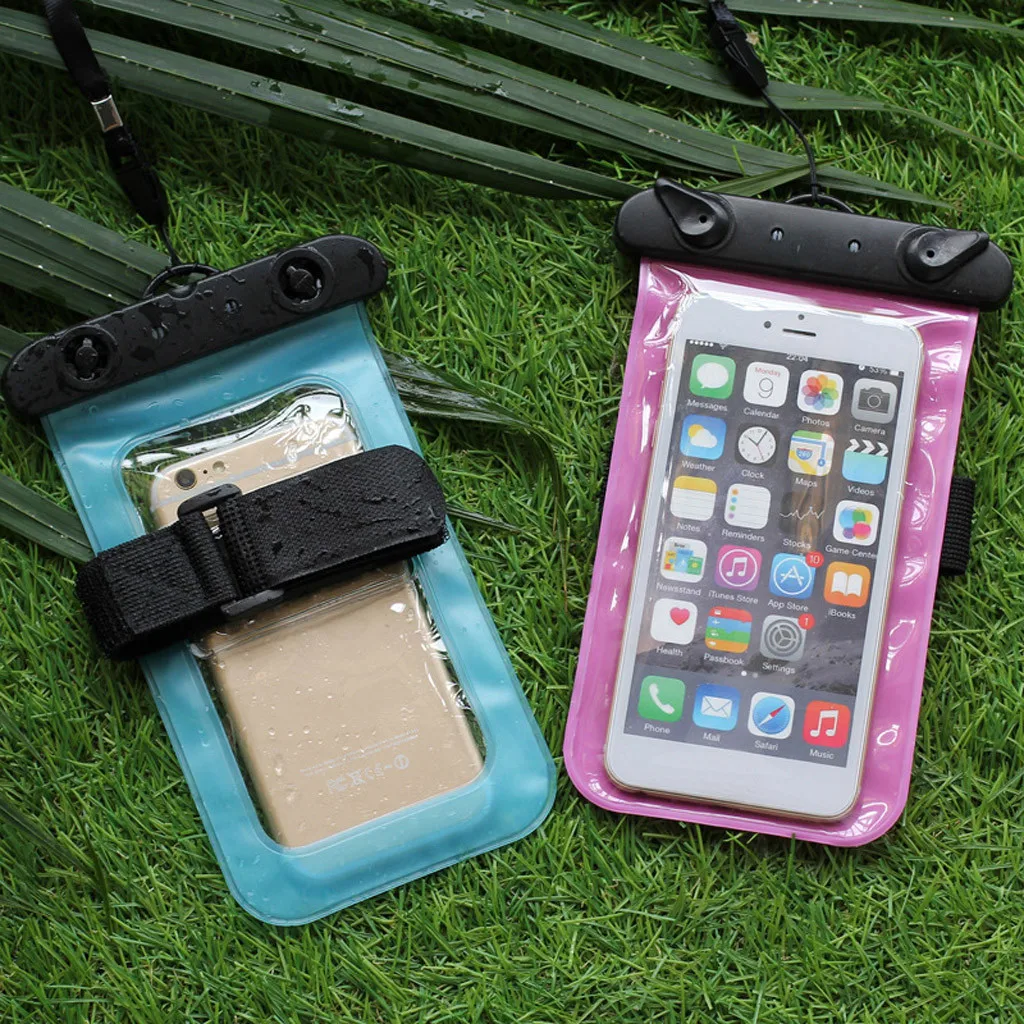 Float Airbag Waterproof Swimming Bag Mobile Phone Case Cover Dry Pouch Universal Diving Drifting Riving Trekking Bags JU22