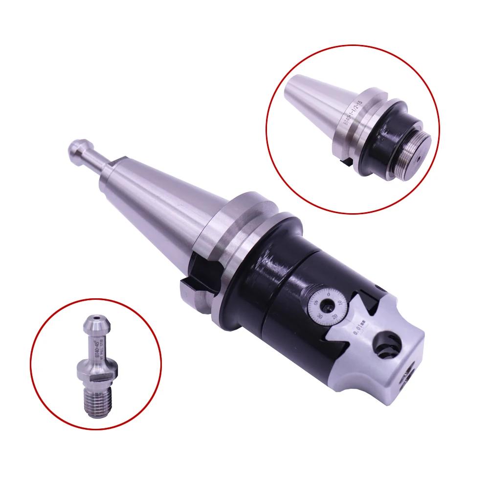 

1PCS F1 BT40 M16 Boring Head connecting handle 2 Inch Boring Head boring bar connecting thread: 1-1/2"-18UNF For Lathe Milling
