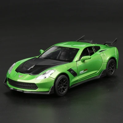 1:32 Corvette Z06 Sports Car  Alloy Car Diecasts & Toy Vehicles Car Model Miniature simulation Model Car Collection Kids gift 10