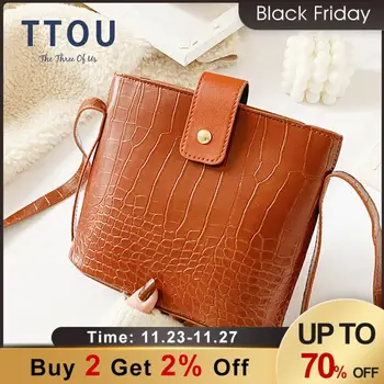 

Crocodile Pattern PU Leather Messenger Bags For Women 2020 Spring Fashion Shoulder Crossbody Bag Lady Travel Bucket Handbags