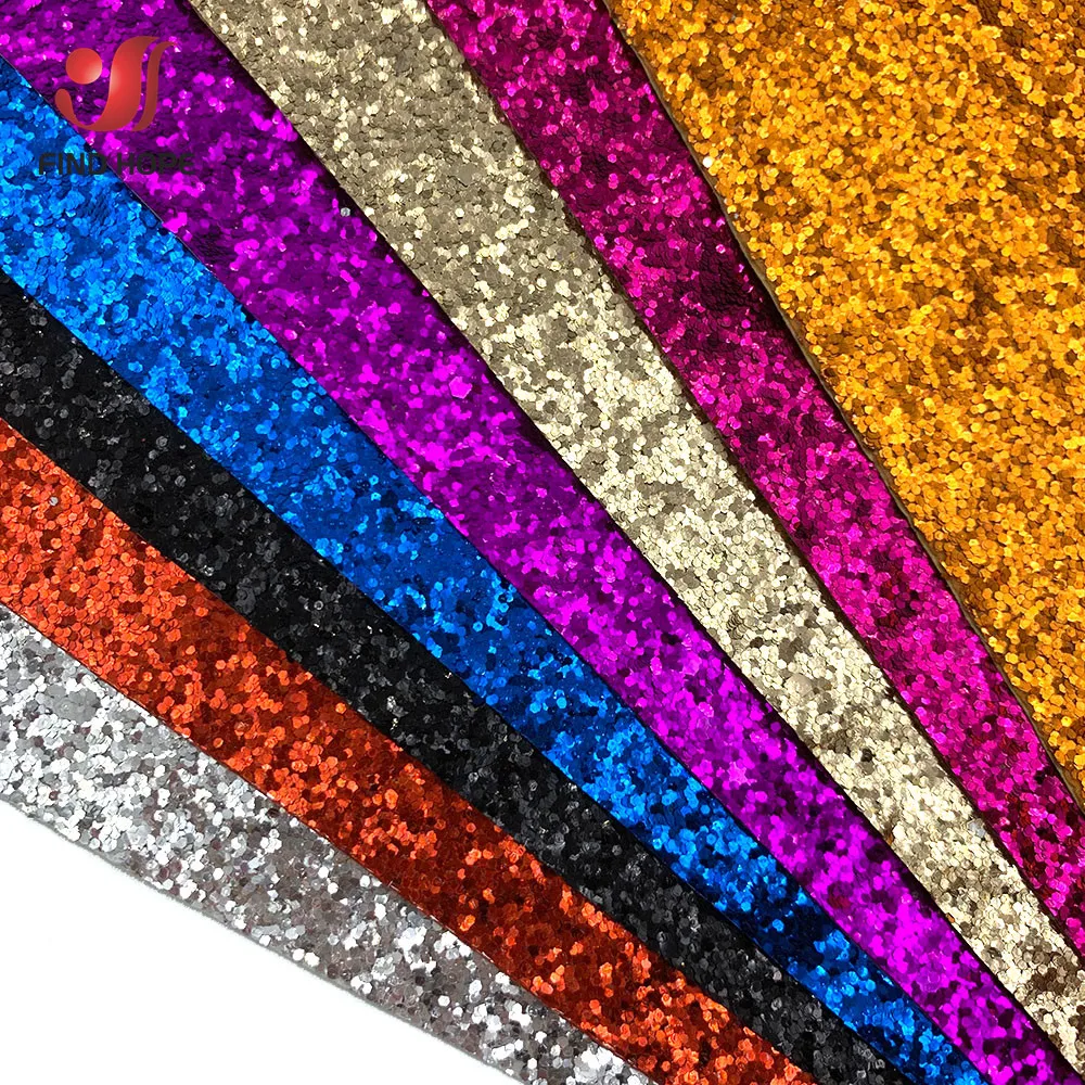 7.8 x 9.8in 8pcs Bundle Glitter Chunky Self Adhesive Fabric For Home Background Furniture Gift Box Package Decor DIY Bow Sticker