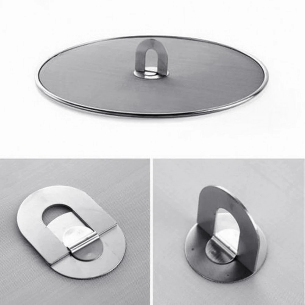 Kitchen Frying Pan Cover Oil Proofing Lid Filter Foldable Handle Splatter Screen Spill Proof Cooking Tools