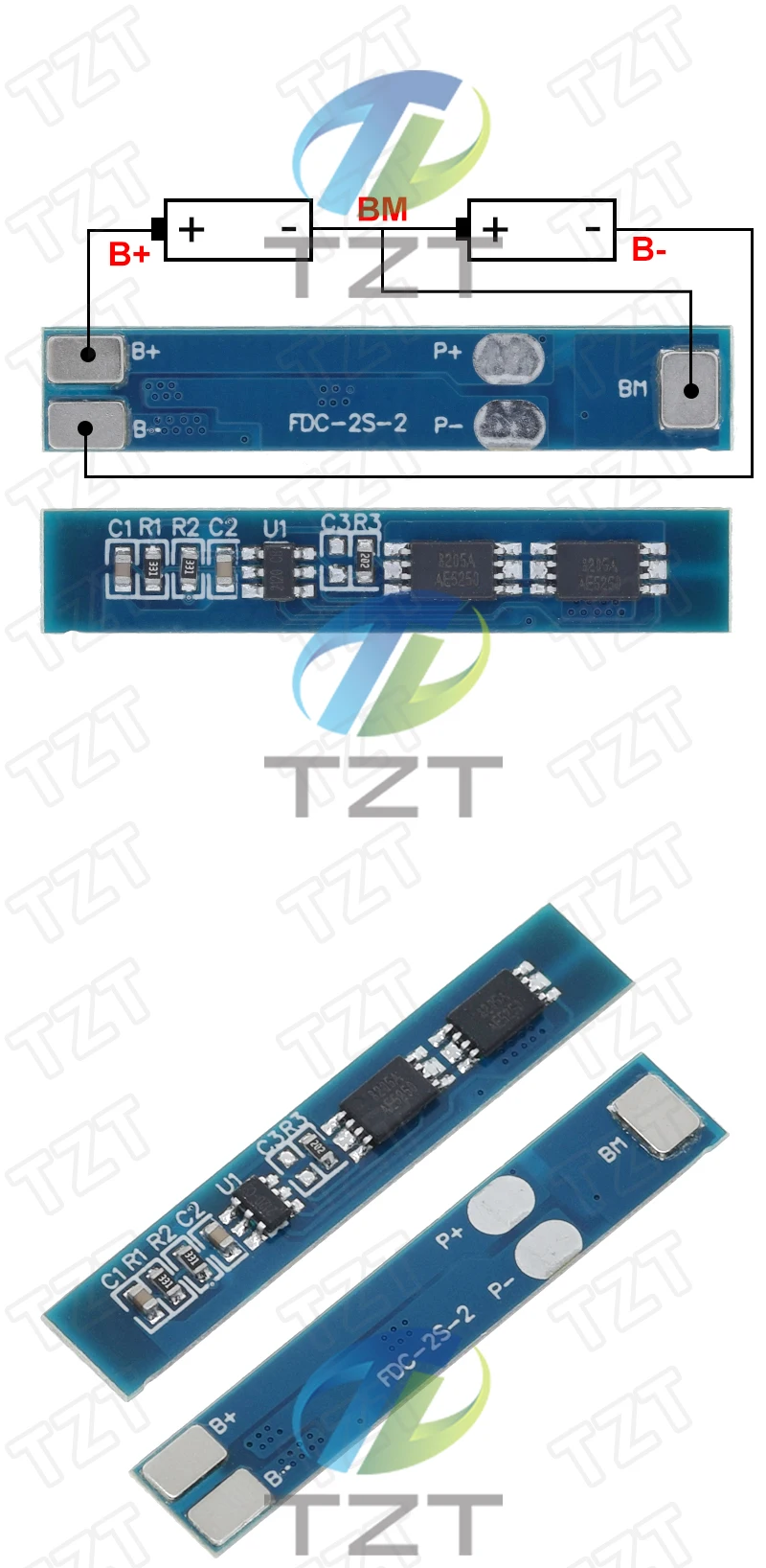 GREATZT 2S 3A Li-Ionen-Lithium-Akku 7,4 V 8,4 V 18650 Ladegerät Schutzplatine BMS PCM für Li-Ionen-Lipo-Akku-Zellenpaket – Detail 3
