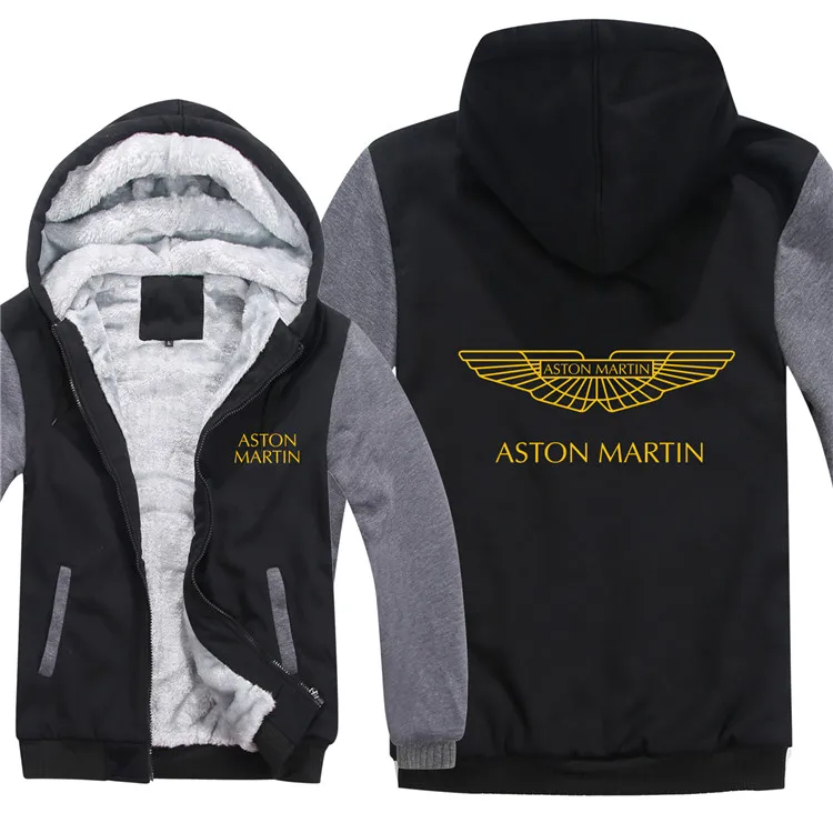 Aston Martin толстовки с капюшоном зимняя высококачественная мужская повседневная шерстяная флисовая толстовка с капюшоном Aston Martin - Цвет: as picture