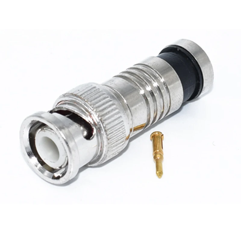 BNC Connector Compression Connector Jack for Coaxial RG59 Cable CCTV Camera Accessories