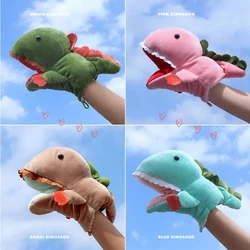 Women And Baby Animal Head Hand Puppet Figure Toys Gloves For Girls Model Gift Dinosaur Hand Puppet Toys For Children