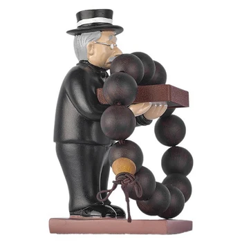 

Top Hat Butler Man Watch Stand Old Man Ring Stand Creative Glasses Holder Black Suit Watch Storage Table