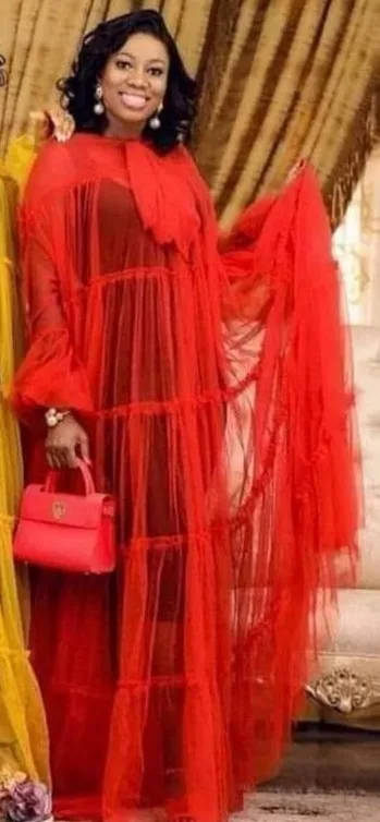 Красный Иллюзия Тюль Длинные Выпускные платья vestido longo полный рукав платье для беременных золото abiye прозрачные красные вечерние платья высокого качества - Цвет: Красный
